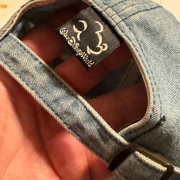 Vintage Walt Disney World Denim Cotton Strap Back Mickey Mouse Baseball Hat OS - Picture 4 of 7